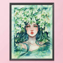 Cross Stitch Kits 11CT Stamped DIY Flowers Girl Full Embroider Needlework