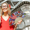 Independence Day Flower Flag Oil Paint Folding Fan By Number DIY Home Decorat