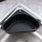 Stainless Steel Triangular Drain Basket Holder Kitchen Sink Filter (Black) Newly