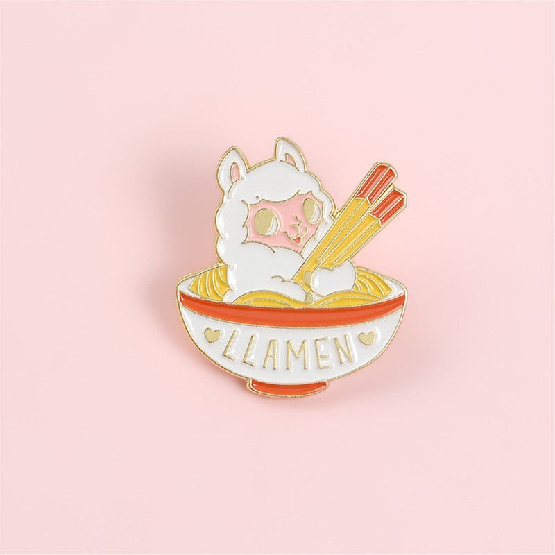 Enamel Clothes Alloy Lamb Pattern Eggs Ramen Brooch Pin For Women|Girls|Kids