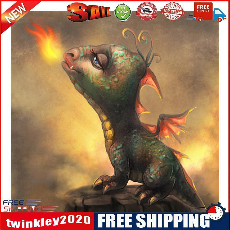 Dinosaur 5D Round Diamond Painting Embroidery DIY Needlework Cross Stitch/A