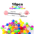 Gothic Hip Hop Cool Rock Punk Tongue Rings Barbell Luminous For 10pcs/set