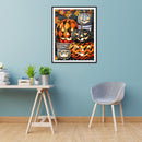 5D DIY Diamond Painting Halloween Pumpkin Kits Full Round Drill Wall Decor Craft