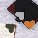 Cute Accessories Leather Reading Heart Bookmark Book Marker 8 Pieces Leather