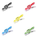 Plastic Musical Note Letter Paper Clip Piano Sheet Spring Holder (Black)