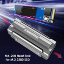 MK-200 M.2 2280 NVMe Cooling Heat Sink SSD Heat Dissipation Pad (Grey)
