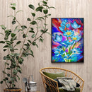 Diamond Painting 5D Blue Flower DIY Full Round Drill Kit Rhinestone Home Decor