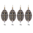 Inline Method Carp Fishing Feeder 4 Feeders Mould Set(15g/20g/25g/35g) Newly