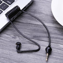 Single Hearing 3.5mm Headphones Wrapped Cable Mono Function Earphones In Ear St