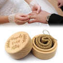Rustic Wood Engagement Wedding Ring Box Personalized Storage Holder with Linen