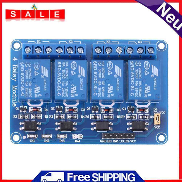 5V Four 4 Channel Relay Module with Opto Coupler for PIC AVR DSP ARM Arduino