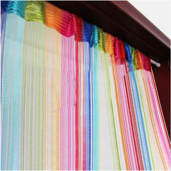 Room Divider Fly Screen Curtain Strip Tassel Colorful Door Window Panel Ho hot.