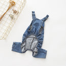 Pet Denim Jumpsuit Comfortable Cotton Jean Warm Rompers for Dog Cat (M) Newly