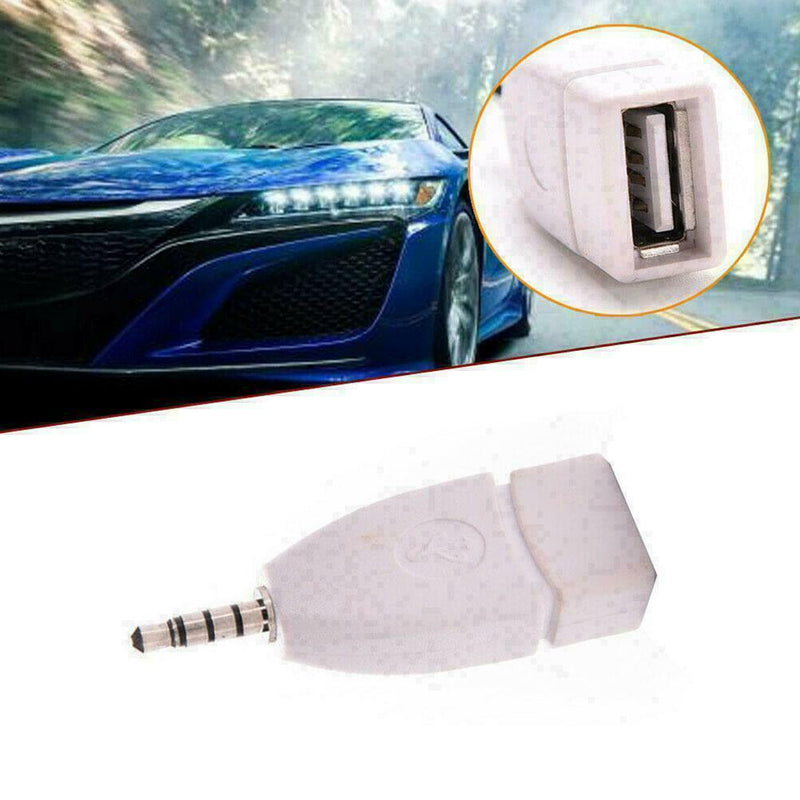 3.5mm Male AUX Audio Plug Jack To USB 2.0 Female Converter J4J3 A Adapter P1N9