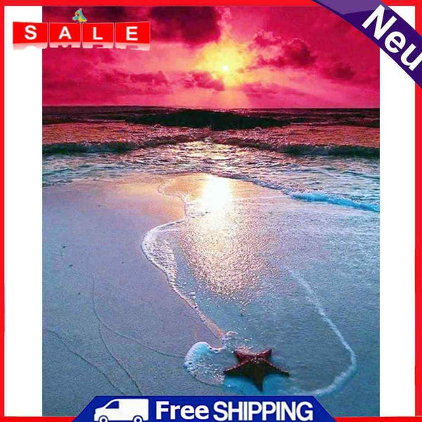 40x50cm Colorful DIY Paint By Numbers Kit Sunset Beach for Decoration Gift Art