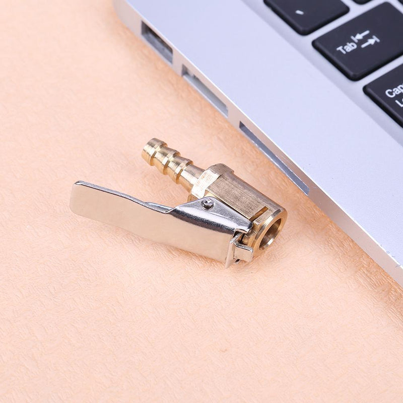 6mm Brass Car Truck Tire Inflator Air Valve Connector Clip-on Air Chuck Newly