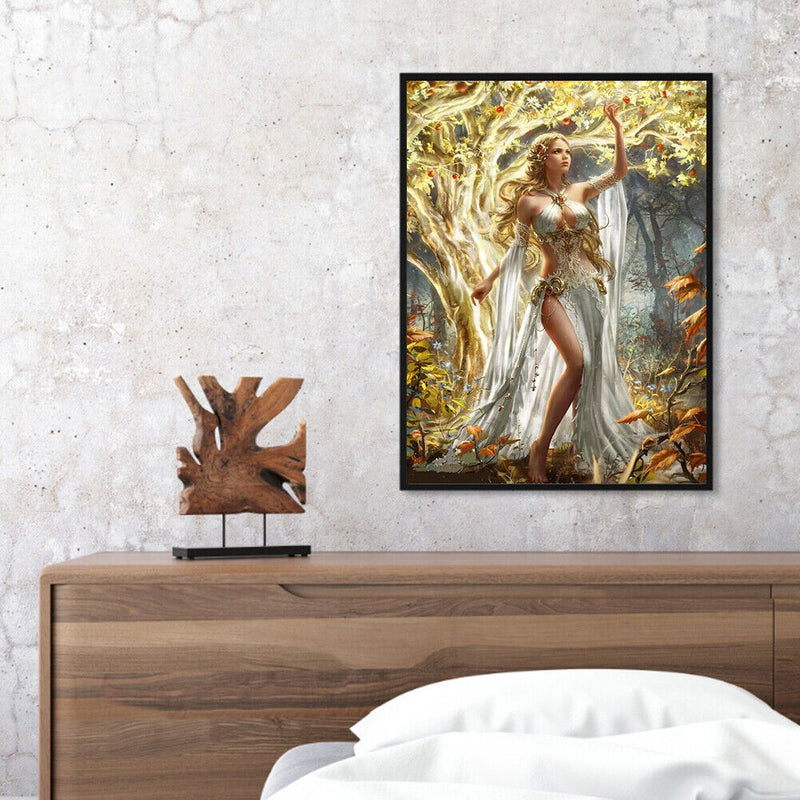 Canvas Painted Oil Paint By Numbers Goddess Forest Modern Bedroom Wall Arts