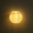 8 inch LED Round Solar Lantern Waterproof Pendant for Garden Decor (White) Newly