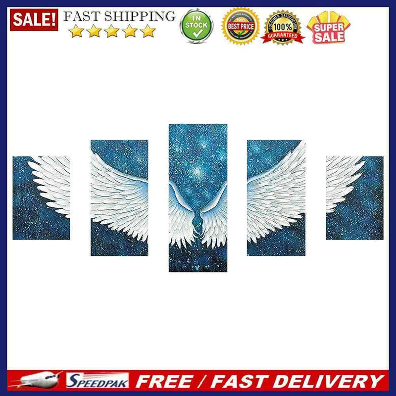 5 Panels Diamond Painting DIY Full Round Drill Mosaic Picture Home Decoration