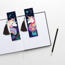 2pcs Diamond Painting Bookmark 5D DIY Special Shaped Drill Art Leather Tassels