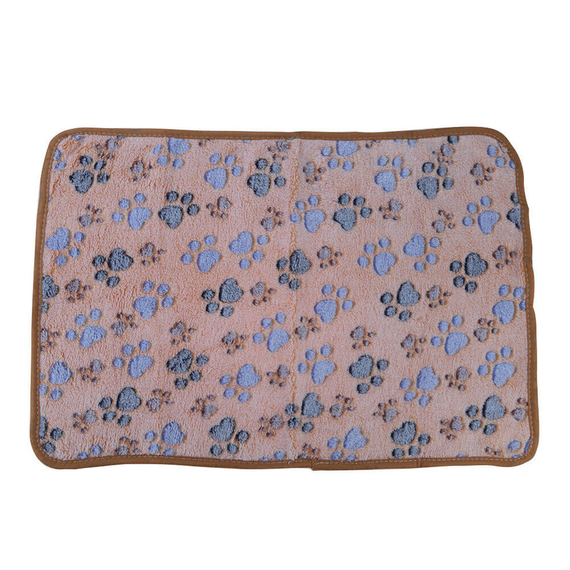 WARM Pet Blanket Touch Soft Warm  Dogs Cat  Bed Blanket Mat(Brown) (60x40)