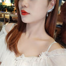 Stud Earrings Elegant Drop Ear Stud Rhinestone Angel Wings Earrings Ear Clip