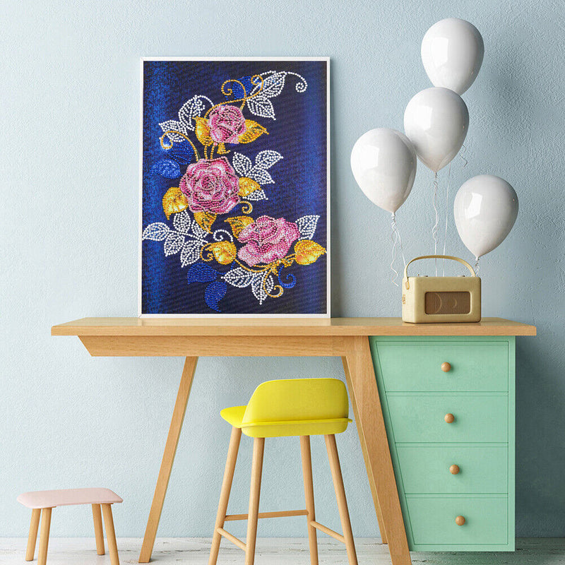 5D DIY Partial Special Shaped Drill Diamond Painting Flower Mosaic Art Craft Kit
