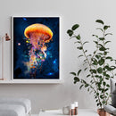 Frameless Oil Painting Arts Picture By Number Jellyfish Hand Painted Craft Set