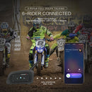 V6 1200M Motorcycle Bluetooth-compatible Helmet Headset Intercom Interphone