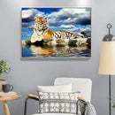 5D Full Round Drill Diamond Painting Tiger diy Embroidery Wall Art (YF008) Newly