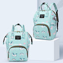 Fashion Women Printing Mummy Diaper Bag Nappy Large Handbag (Green Rainbow)