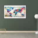 World Map 5D DIY Diamond Painting Full Round Embroidery Living Room Decoration
