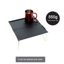 Foldable Mini Camp Table Portable Picnic Computer Desk w/ Carry Bag (Black)