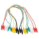 10pcs 50cm Colorful Crocodile Clamps Cable-Double-Ended Jumper Test Leads Wire DIY