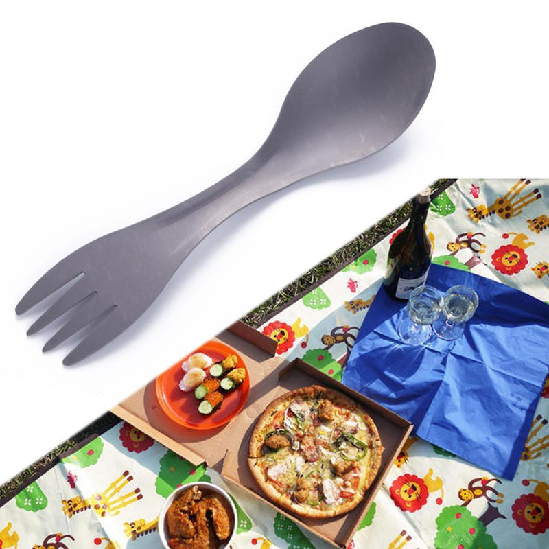 Ultralight Titanium Cup Folding Portable Outdoor Camping (L)+Titanium Spoon