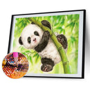5D Panda Bamboo Mosaic Full Round Diamond Drawing Handmade Rhinestone Craft Gift
