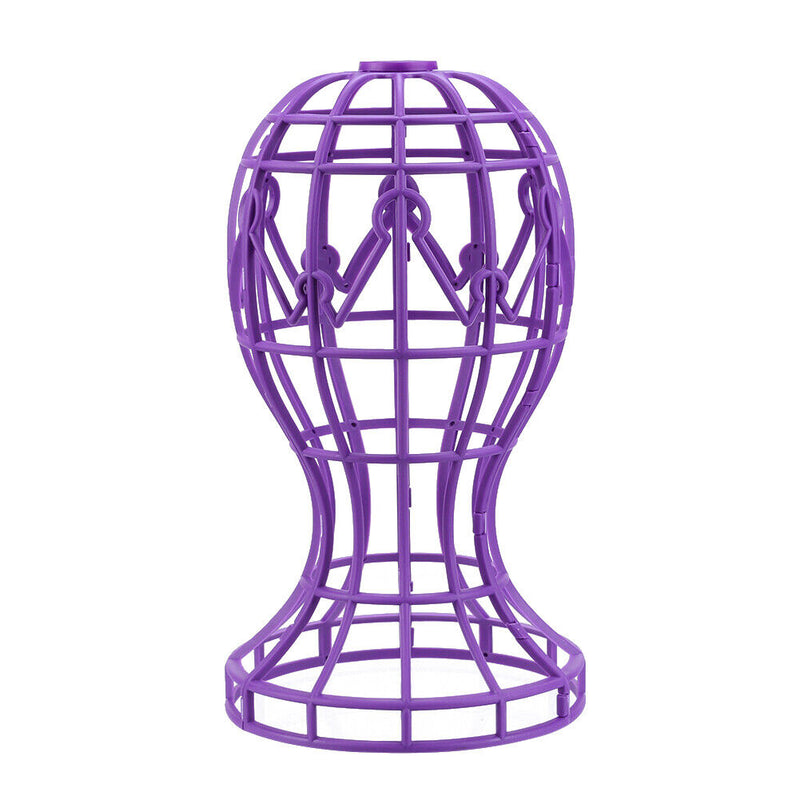 Plastic Wig Stands Lantern Shape Display Support with Silicone Band Set