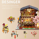 Japanisches Sushi-Restaurant-Holzhaus-Möbel-Miniatur-Baugruppen-Gebäude