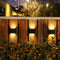 2x Solar Wall Lamp Outdoor Balcony Fence Path Garden Decor (Warm 6LED) Newly