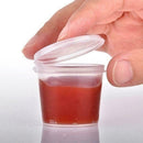 100x/Set Small Plastic Sauce Cups Food Storage Containers Clear +-Lids B hot.