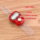 Electronic Finger Counter Ring LED Portable Digital Row Tally Pedometer Newly