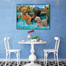5D DIY Puppies Full Round Drill Diamond Painting Kit Art Craft Home Wall Decor