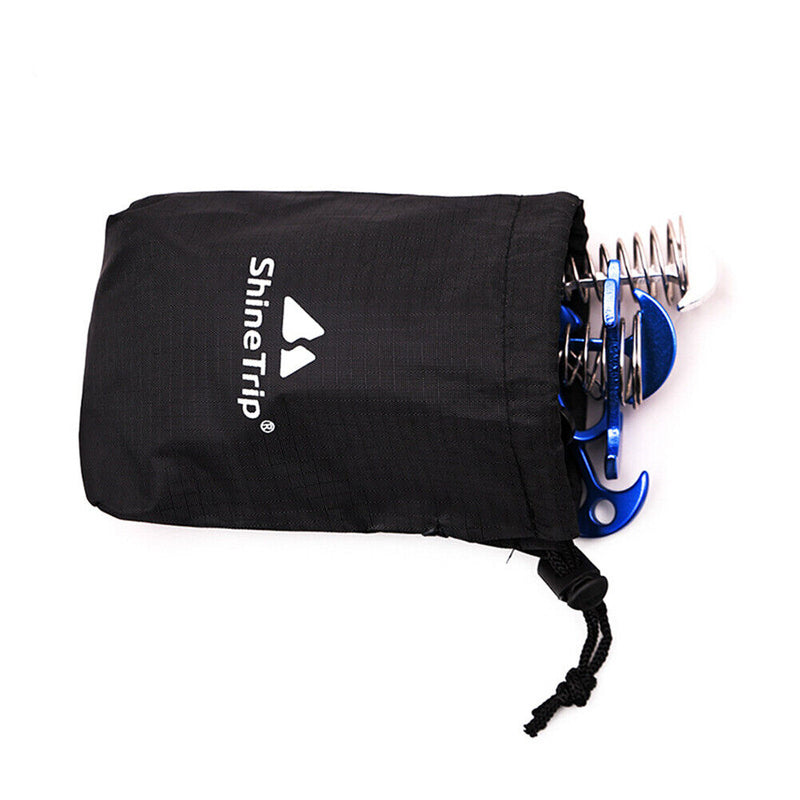 Outdoor Hiking Kits Storage Bag Camping Nail Wind Rope Buckle Pouch (Black)