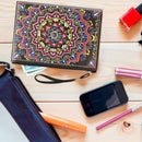 DIY Mandala Special Shaped Diamond Painting Women Wristlet Wallet Makeup Bags