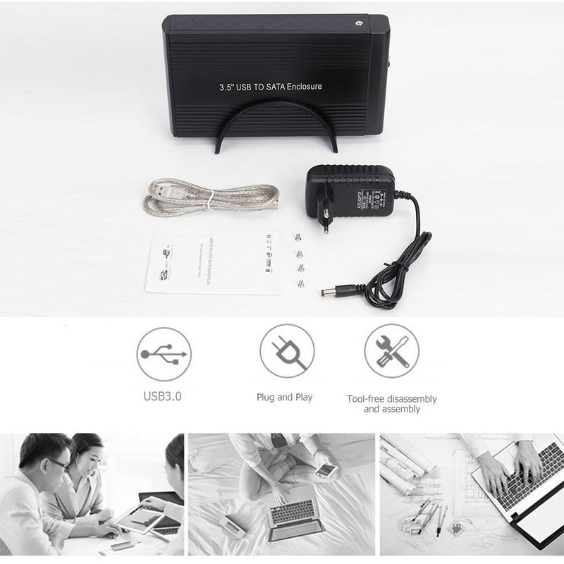 035LSU-EU USB2.0 to SATA 3.5 inch HDD Case 480Mbps Support 6TB Hard Drive Cover