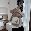 Fashion Women Shoulder Bag Oxford Cloth Small Zipper Butterfly Crossbody Handbag