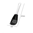 Multifunctional Spoon Potato Garlic Press Colander Cooking Tools (Black)
