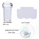 Stamping Mold Nail Design Transparent Nail Stamper Scraper Set Jelly Silicone