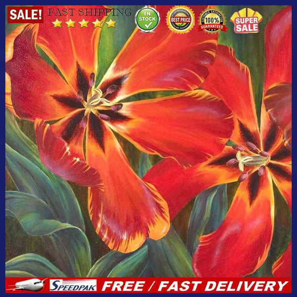 Flower Oil Paint By Numbers DIY Canvas Wall Art Picture Craft Home Decoration