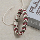 DIY Handmade Weave Rope Bracelet Colorful Ethnic Bangles Jewelry (Style 2)